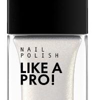 LIKE A PRO! 101 White With Gold Shimmer Nail Polish